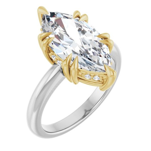 Double Claw-Prong Engagement Ring