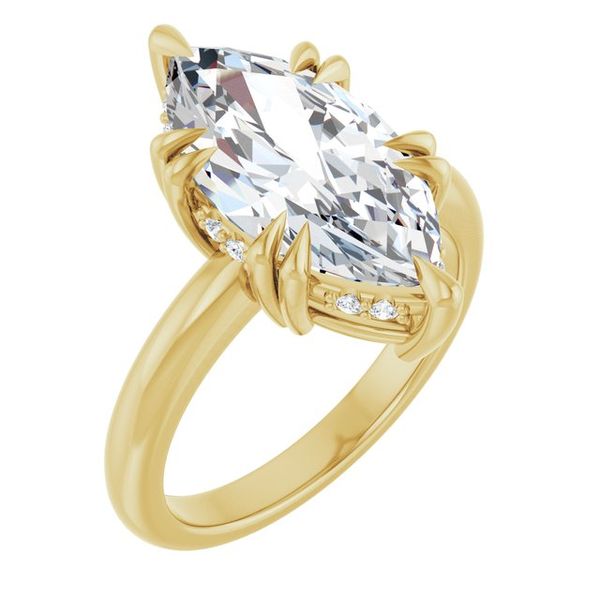 Double Claw-Prong Engagement Ring