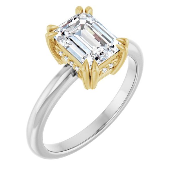 Double Claw-Prong Engagement Ring