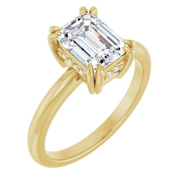 Double Claw-Prong Engagement Ring