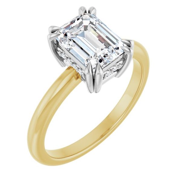 Double Claw-Prong Engagement Ring