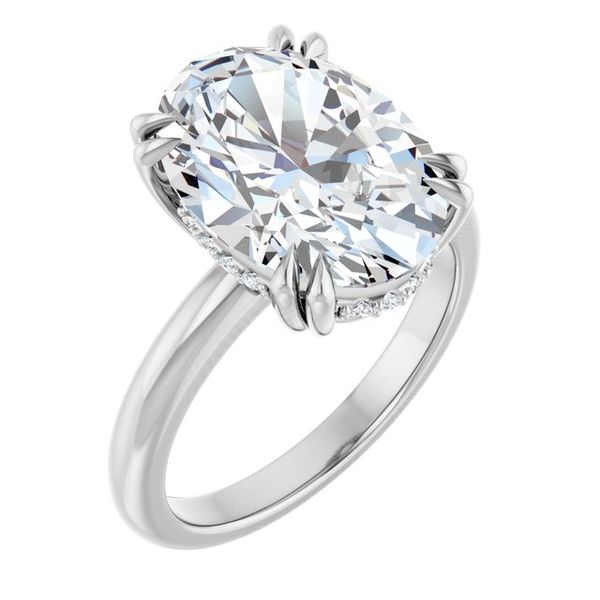 Double Claw-Prong Engagement Ring