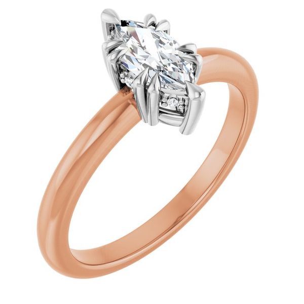 Double Claw-Prong Engagement Ring