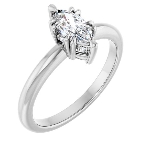 Double Claw-Prong Engagement Ring