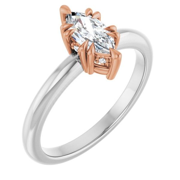 Double Claw-Prong Engagement Ring