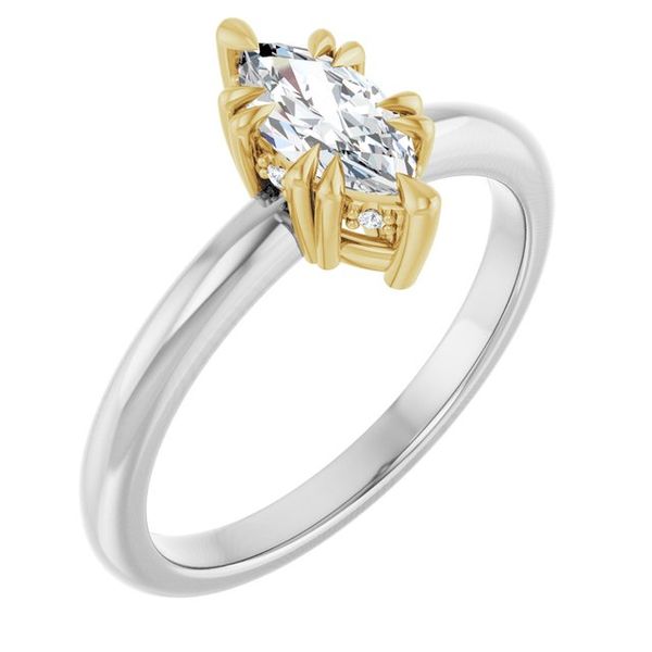 Double Claw-Prong Engagement Ring
