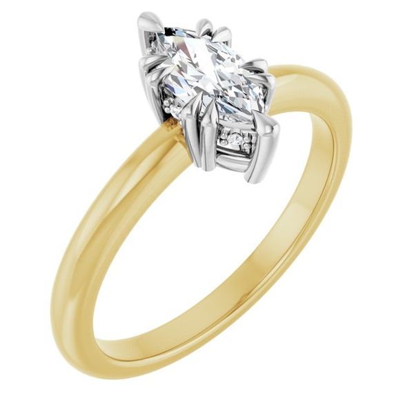 Double Claw-Prong Engagement Ring