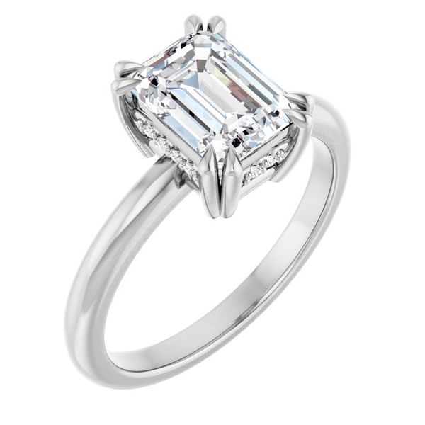 Double Claw-Prong Engagement Ring