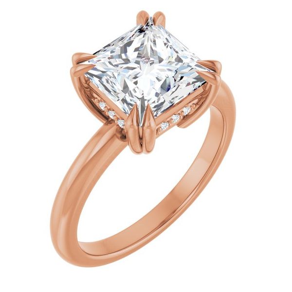 Double Claw-Prong Engagement Ring