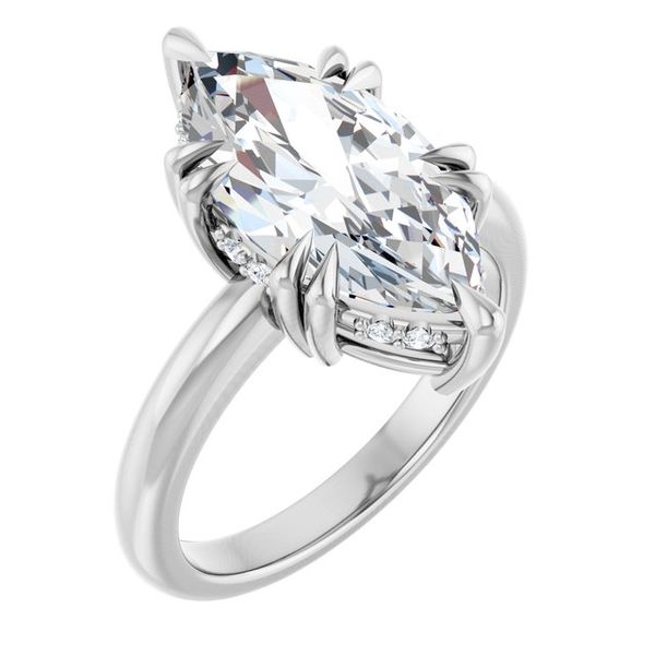 Double Claw-Prong Engagement Ring
