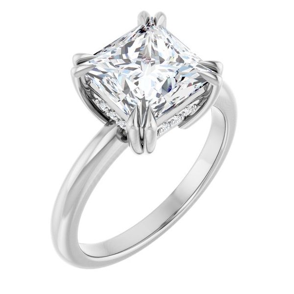 Double Claw-Prong Engagement Ring