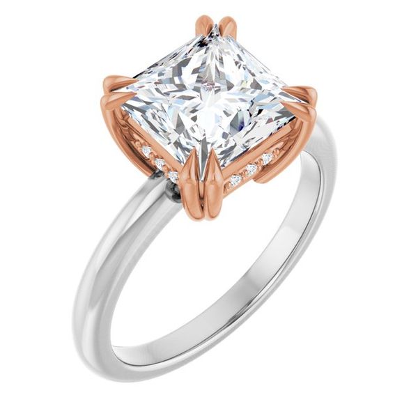 Double Claw-Prong Engagement Ring