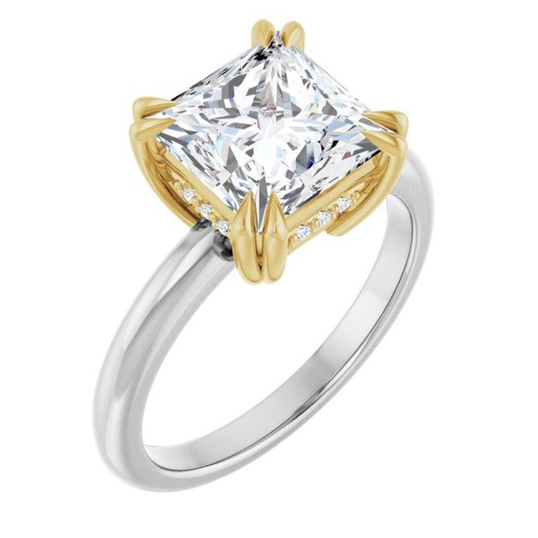 Double Claw-Prong Engagement Ring