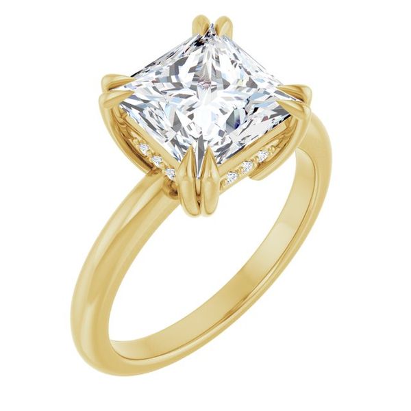 Double Claw-Prong Engagement Ring