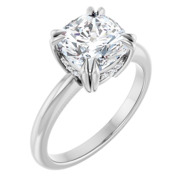 Double Claw-Prong Engagement Ring