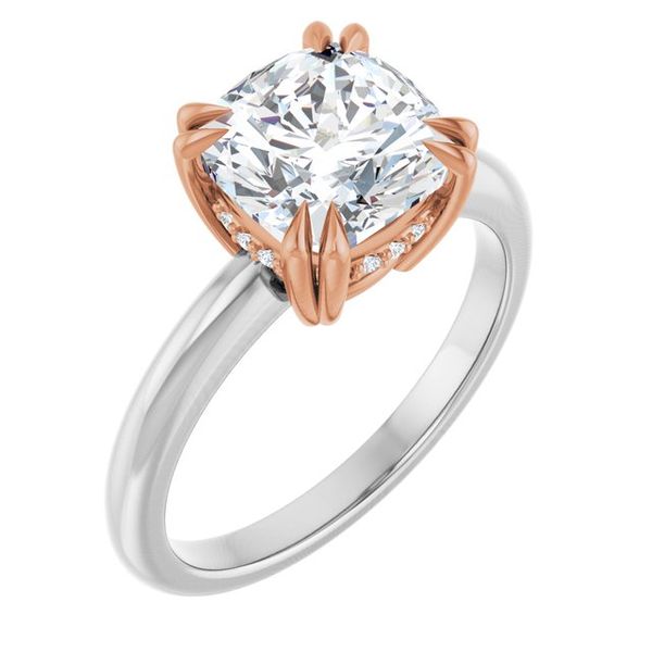 Double Claw-Prong Engagement Ring