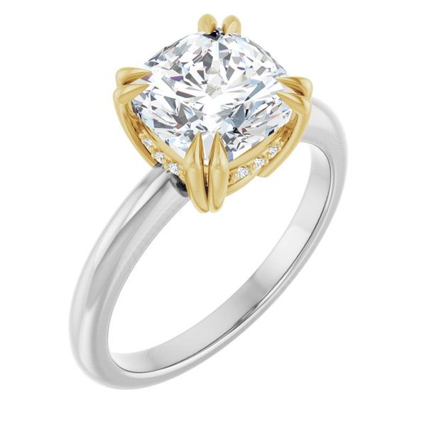Double Claw-Prong Engagement Ring