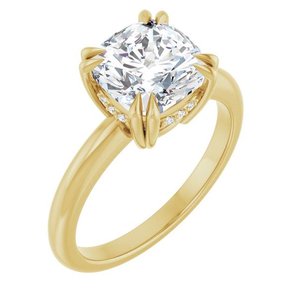 Double Claw-Prong Engagement Ring