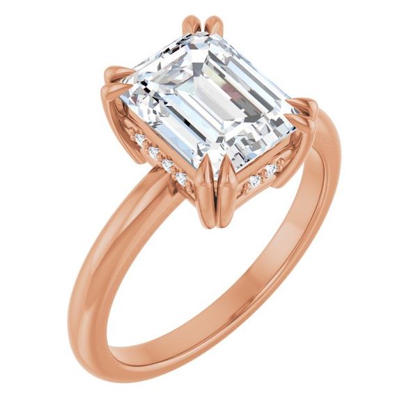 Double Claw-Prong Engagement Ring