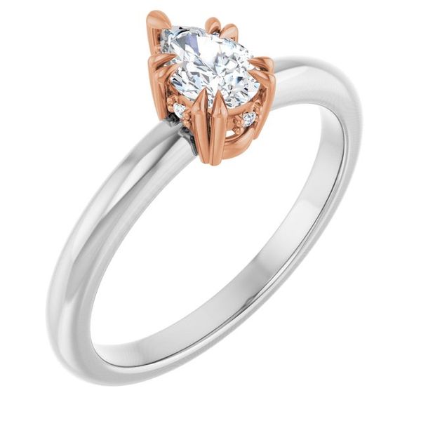 Double Claw-Prong Engagement Ring