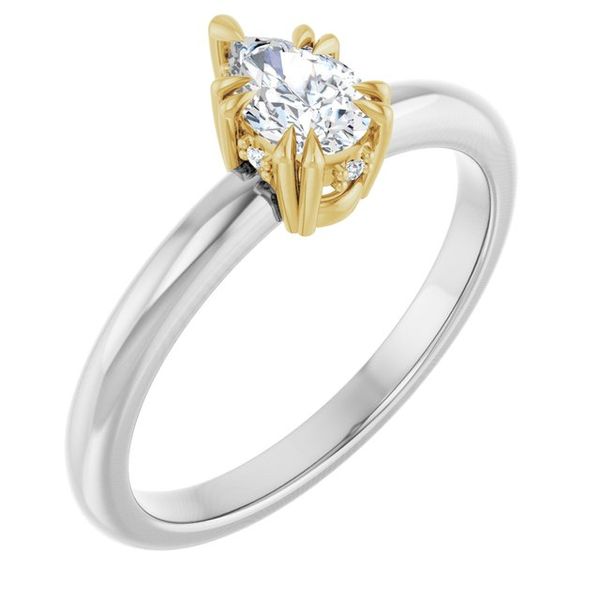 Double Claw-Prong Engagement Ring