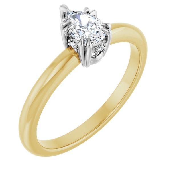 Double Claw-Prong Engagement Ring
