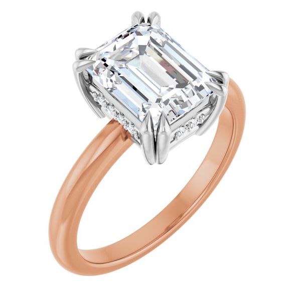 Double Claw-Prong Engagement Ring