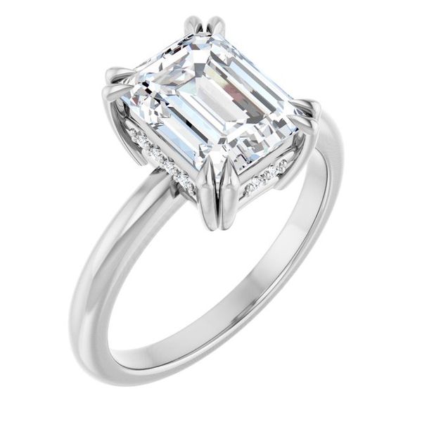 Double Claw-Prong Engagement Ring