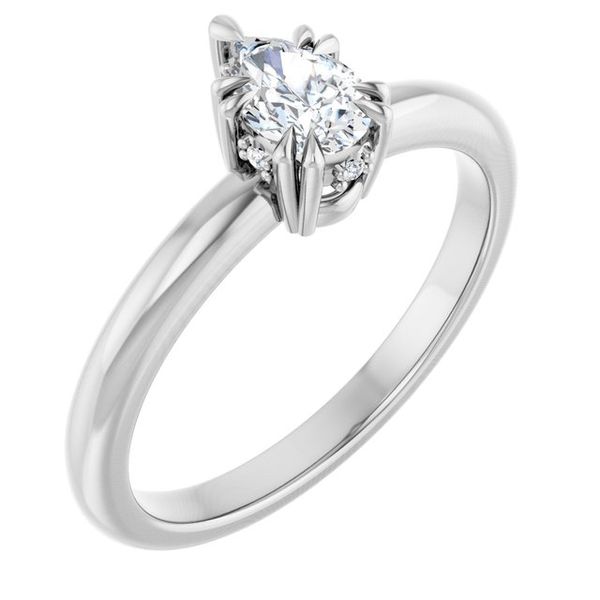 Double Claw-Prong Engagement Ring
