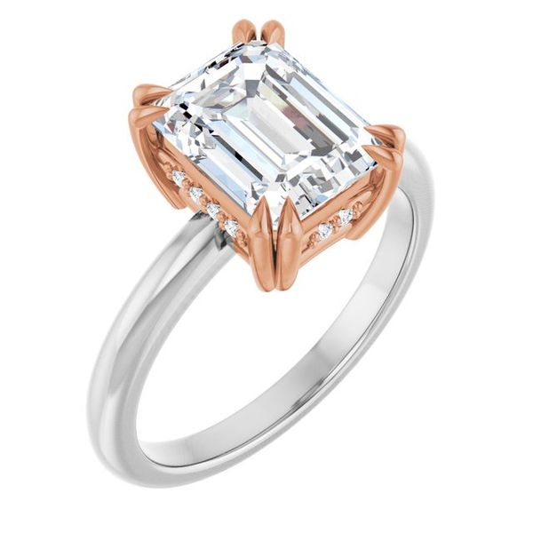 Double Claw-Prong Engagement Ring
