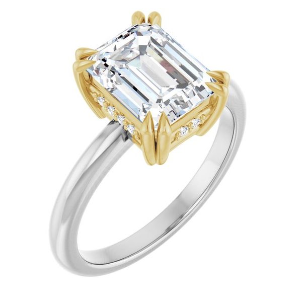 Double Claw-Prong Engagement Ring