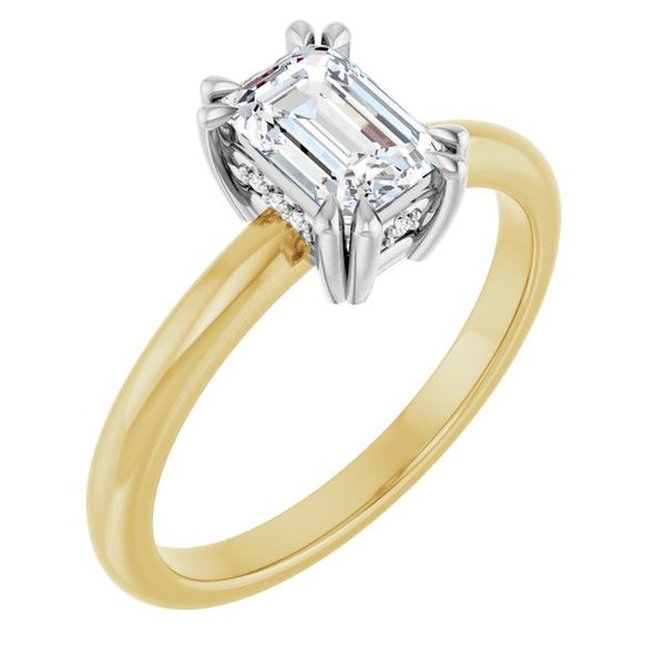 Double Claw-Prong Engagement Ring