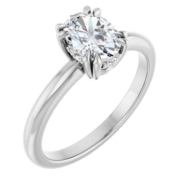 Double Claw-Prong Engagement Ring