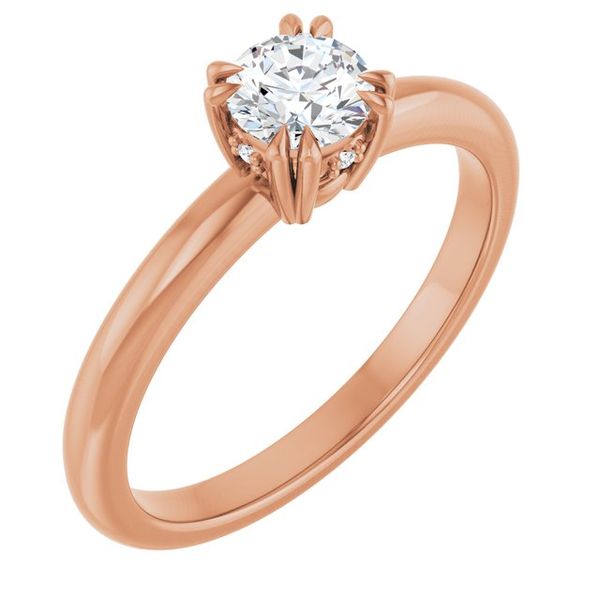 Double Claw-Prong Engagement Ring