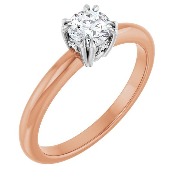Double Claw-Prong Engagement Ring