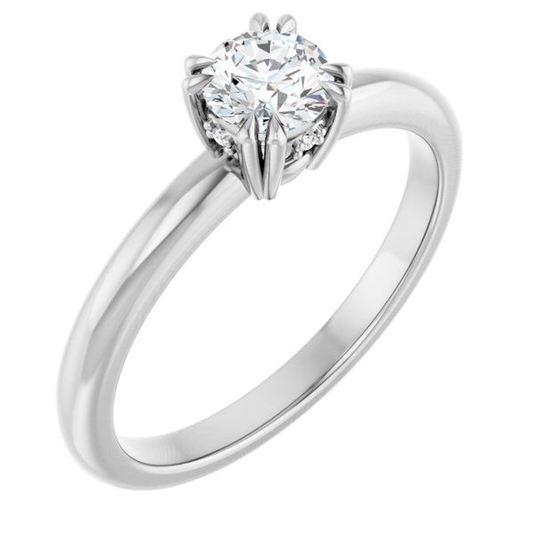 Double Claw-Prong Engagement Ring