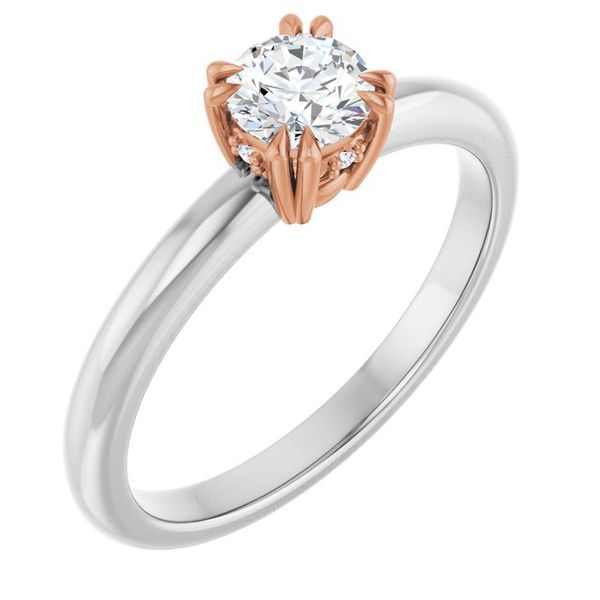 Double Claw-Prong Engagement Ring