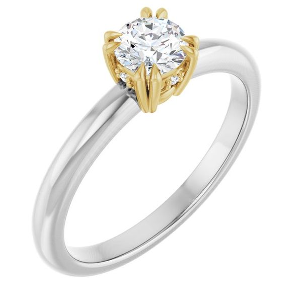 Double Claw-Prong Engagement Ring