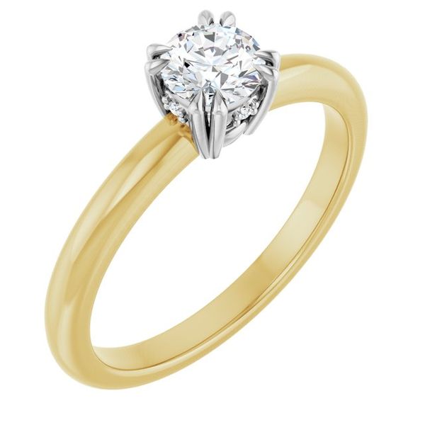 Double Claw-Prong Engagement Ring