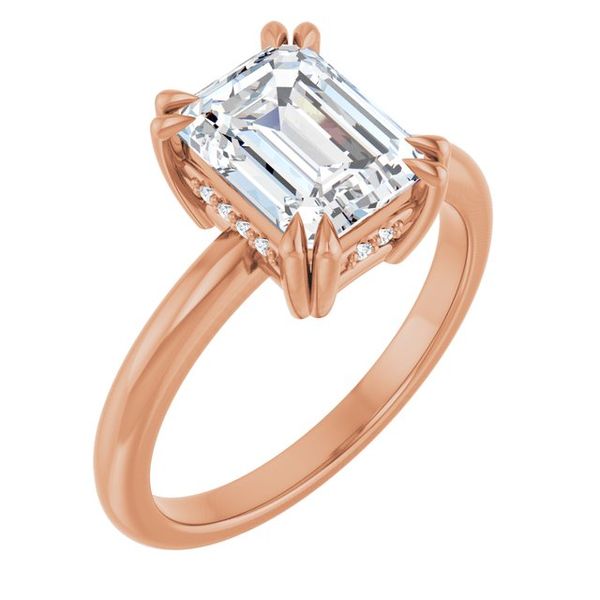 Double Claw-Prong Engagement Ring