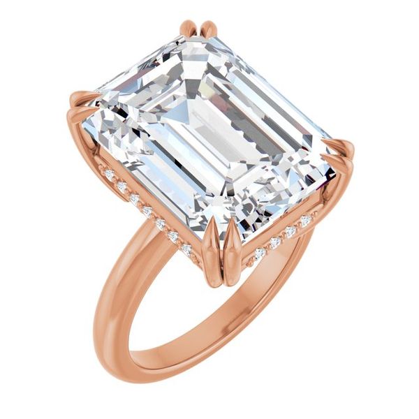 Double Claw-Prong Engagement Ring