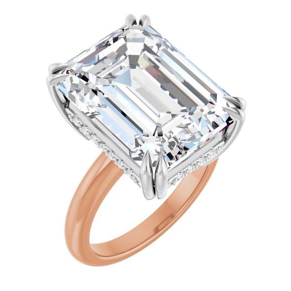 Double Claw-Prong Engagement Ring