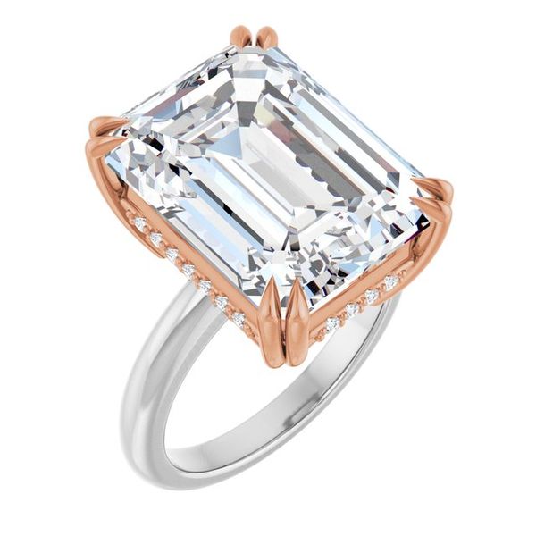 Double Claw-Prong Engagement Ring