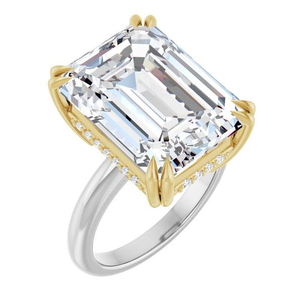 Double Claw-Prong Engagement Ring