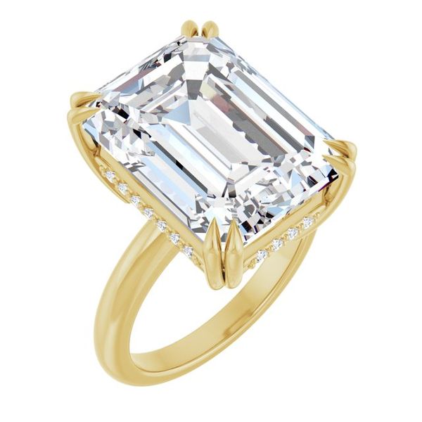 Double Claw-Prong Engagement Ring