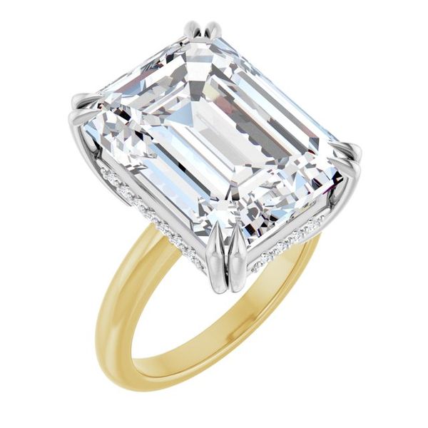 Double Claw-Prong Engagement Ring