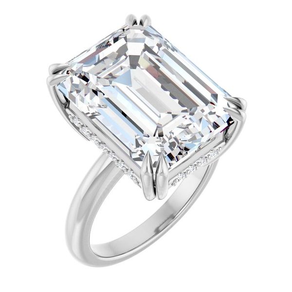 Double Claw-Prong Engagement Ring