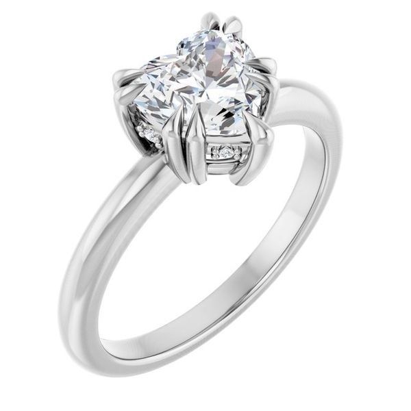 Double Claw-Prong Engagement Ring