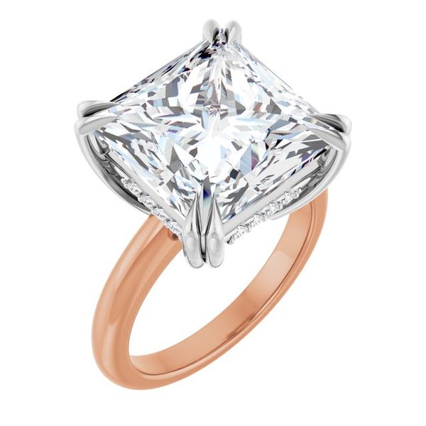 Double Claw-Prong Engagement Ring