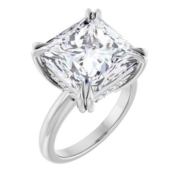 Double Claw-Prong Engagement Ring